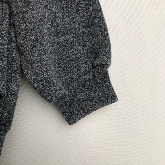 Boys Dark Grey Mock Neck Sweatshirt Front Side Pockets Size 10 - Picture 3 of 8